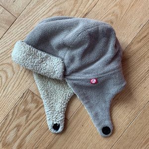 Zutano Furry Fleece Trapper Hat Gray 3T